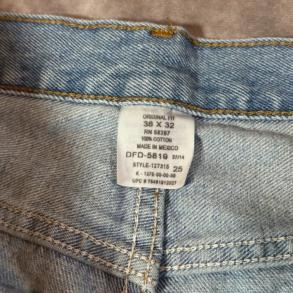 Vintage‎ Levi's 505 Custom Cut Off Denim Shorts Mens 36 Light Wash Frayed Hem